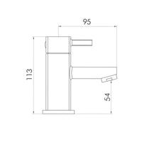 AG Forme Mono Basin Mixer Tap with Push Waste in Chrome