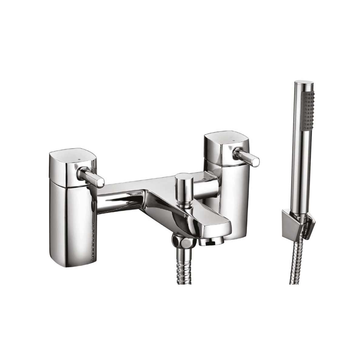 AG Forme Bath Shower Mixer with Shower Kit and Wall Bracket in Chrome