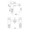AG Forme Bath Shower Mixer with Shower Kit and Wall Bracket in Chrome