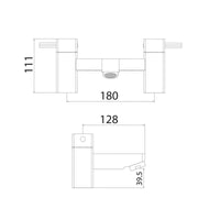 AG Forme Bath Filler Tap in Chrome