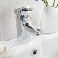 AG Forme Mini Mono Basin Mixer Tap with Push Waste in Chrome