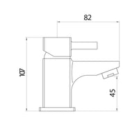 AG Forme Mini Mono Basin Mixer Tap with Push Waste in Chrome
