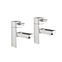 AG Forme Basin Mixer Taps in Chrome (Pair)