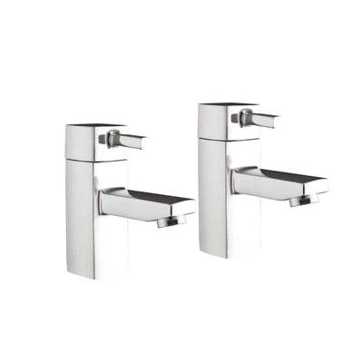AG Forme Basin Mixer Taps in Chrome (Pair)