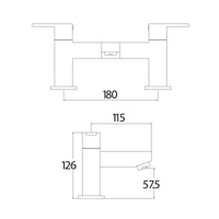 AG Favour Bath Filler Tap in Chrome