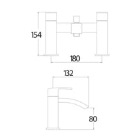 AG Descent Bath Shower Mixer with Shower Kit & Wall Bracket in Chrome