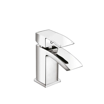AG Descent Mini Mono Basin Mixer Tap with Push Waste in Chrome