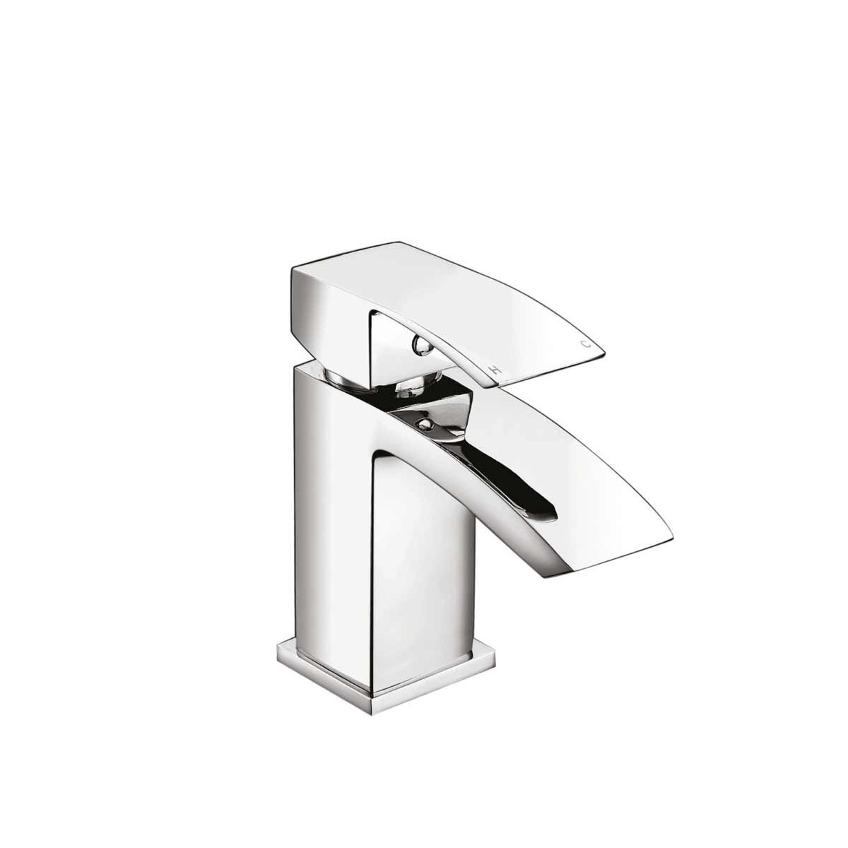 AG Descent Mini Mono Basin Mixer Tap with Push Waste in Chrome