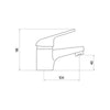 AG Tidy Mono Basin Mixer Tap with 35mm Push Waste in Chrome