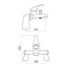 AG Bath Shower Mixer with Shower Kit in Chrome