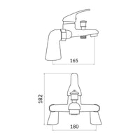 AG Bath Shower Mixer with Shower Kit in Chrome