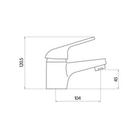 AG Tidy Mono Basin Mixer Tap with 40mm Push Waste in Chrome