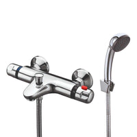 AG Thermostatic Bath Shower Mixer in Chrome with Fittings