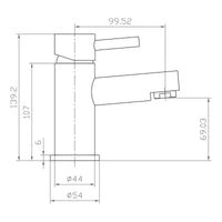 AG Premier Mono Basin Mixer Tap with Push Waste in Chrome