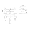 AG Premier Bath Shower Mixer with Shower Kit & Wall Bracket in Chrome