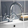 AG Kross Mono Basin Mixer Tap with Push Waste in Chrome