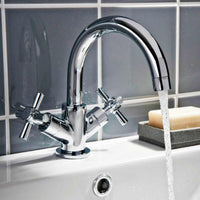 AG Kross Mono Basin Mixer Tap with Push Waste in Chrome