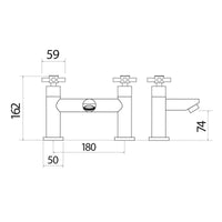 AG Kross Bath Filler Tap in Chrome