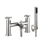 AG Kross Bath Shower Mixer with Shower Kit and Wall Bracket in Chrome