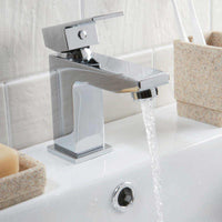 AG Lanza Mono Basin Mixer Tap with Push Waste in Chrome