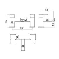 AG Lanza Bath Filler Tap in Chrome