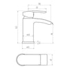 AG Belini Mono Basin Mixer Tap with Push Waste in Chrome