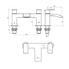 AG Belini Bath Filler Tap in Chrome