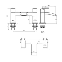 AG Belini Bath Filler Tap in Chrome
