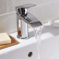 AG Belini Mini Basin Mixer Tap with Push Waste in Chrome