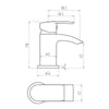 AG Belini Mini Basin Mixer Tap with Push Waste in Chrome