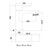 AG Muro Mono Basin Mixer Tap in Chrome