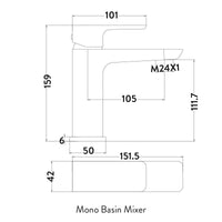 AG Muro Mono Basin Mixer Tap in Chrome