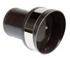 VETUS plastic transom exhaust connection with check valve, 90mm