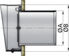 VETUS plastic transom exhaust connection with check valve, 152mm (TC150)