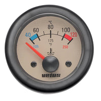 VETUS water temperature gauge, cream, 12V, cut-out size 52mm