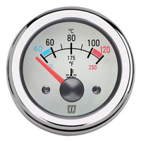 VETUS water temperature gauge, white, 12V, cut-out size 52mm