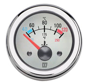 VETUS water temperature gauge, white, 12V, cut-out size 52mm