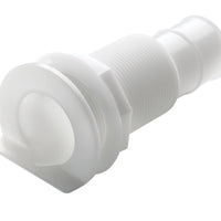 VETUS Thru-hull with L- flange, Delrin, for hose Ø 25 mm (1")