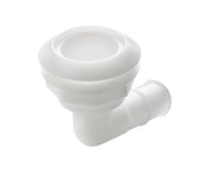 VETUS Thru-hull, 90 degree angled with high flange, Delrin, for hose Ø 28 mm (1 1/8")