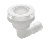 VETUS Thru-hull, 90 degree angled with low flange, Delrin, for hose Ø 28 mm (1 1/8")