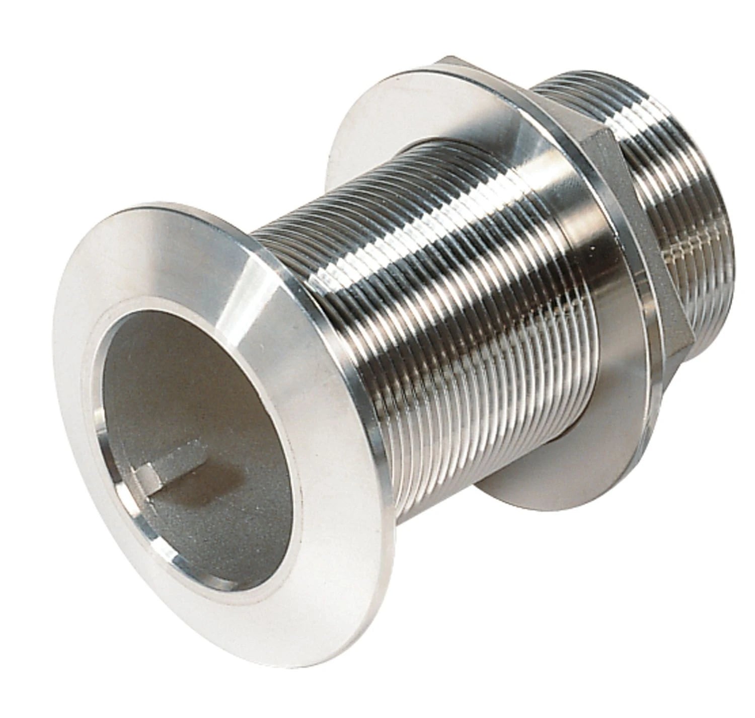 VETUS Thru-hull, stainless steel, chamfered flange, machined finish, G1