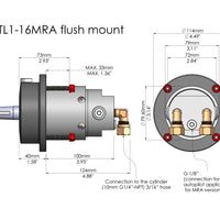 Hydrodrive MF175WTS Outboard Hydraulic Steering System Kit with Anti-Feedback Valve and Automatic Pilot Connection Port