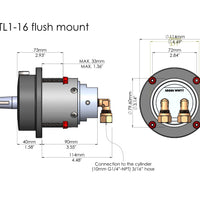 Hydrodrive MU50TF Inboard Hydraulic system for boats up to 10 m (33ft) with auto-lubricating IGUBAL® spherical bearing support