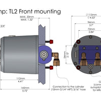 Hydrodrive MU75TF Inboard Hydraulic System for boats up to 12 m (40 ft), featuring auto-lubricating IGUBAL® spherical bearing support