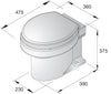 VETUS TMW marine toilet, 12V (TMW12Q)