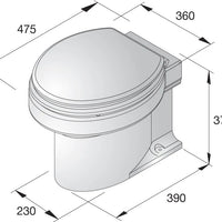 VETUS TMW marine toilet, 12V (TMW12Q)