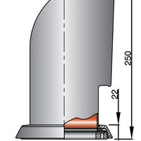 VETUS cowl ventilator TOM, 100 mm, SS 316, white interior (TOM316WR)