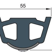 VETUS Vinyl rubbing strake, white, TRAP 55 x 34 mm (TRAP55WL)
