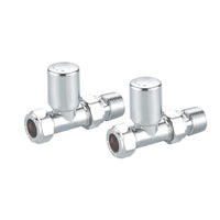 AG Radiator Valves Straight 15mm in Anthracite (Pair)