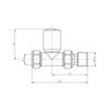 AG Radiator Valves Straight 15mm in Anthracite (Pair)